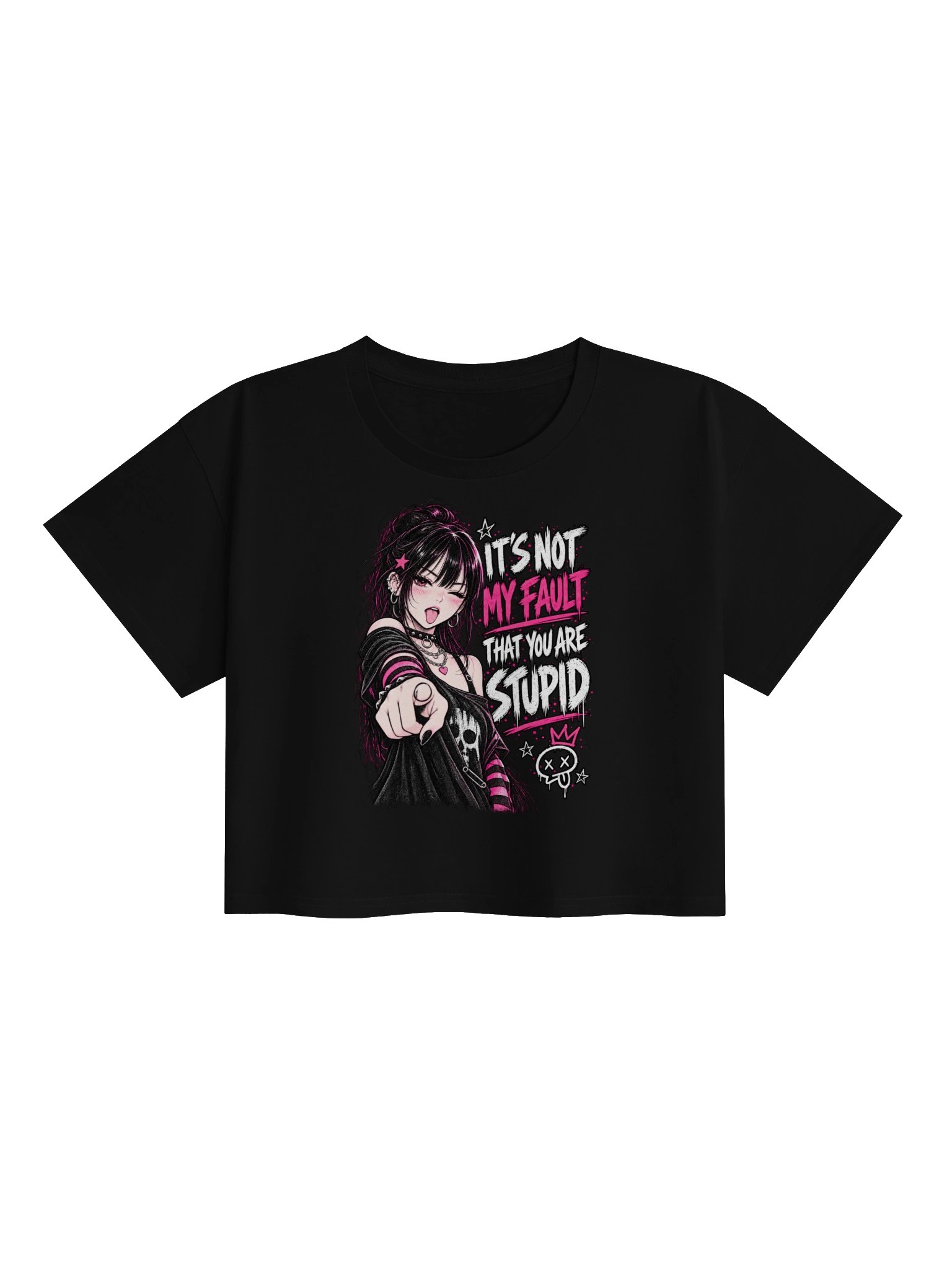 You Are Stupid Premium crop tee concept mockup