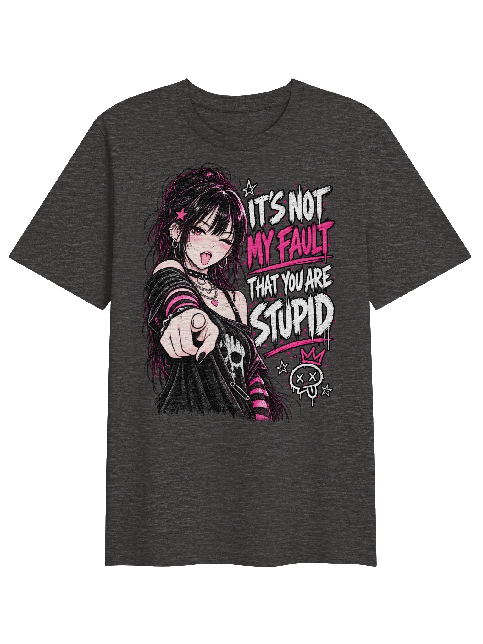 You Are Stupid Creator 2.0 tee, Dark Heather Grey / front